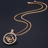 12 Zodiac Signs Necklace with Stones - Crazy Fox