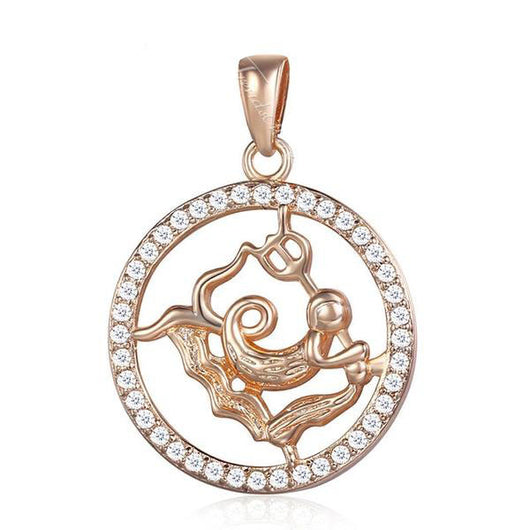 12 Zodiac Signs Necklace with Stones - Crazy Fox