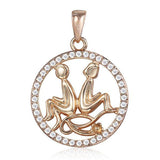 12 Zodiac Signs Necklace with Stones - Crazy Fox