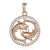 12 Zodiac Signs Necklace with Stones - Crazy Fox