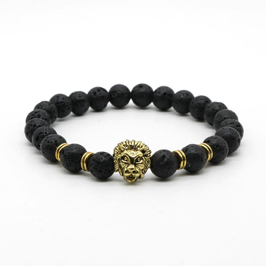 Black Lava Lion Bracelet - Crazy Fox