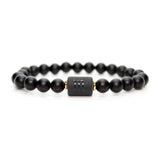 12 Constellation Zodiac Signs Black Bracelet