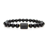 12 Constellation Zodiac Signs Black Bracelet