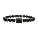 12 Constellation Zodiac Signs Black Bracelet