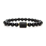 12 Constellation Zodiac Signs Black Bracelet