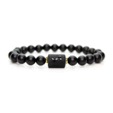12 Constellation Zodiac Signs Black Bracelet