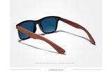 Natural Wood Frameless Lenses Polarised Sunglasses