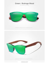 Natural Wood Frameless Lenses Polarised Sunglasses