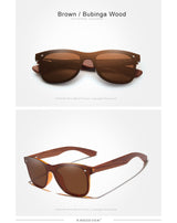Natural Wood Frameless Lenses Polarised Sunglasses