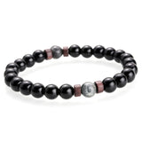 Black Lava Stone Tibetan Men's Bracelet