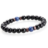 Black Lava Stone Tibetan Men's Bracelet