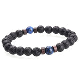 Black Lava Stone Tibetan Men's Bracelet