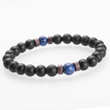 Black Lava Stone Tibetan Men's Bracelet