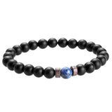 Black Lava Stone Tibetan Men's Bracelet