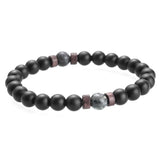 Black Lava Stone Tibetan Men's Bracelet