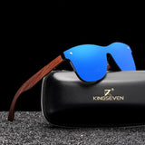 Natural Wood Frameless Lenses Polarised Sunglasses