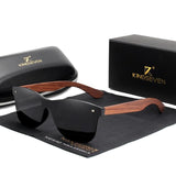 Natural Wood Frameless Lenses Polarised Sunglasses