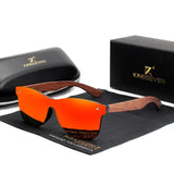 Natural Wood Frameless Lenses Polarised Sunglasses