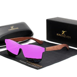 Natural Wood Frameless Lenses Polarised Sunglasses