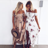 Boho Style Long Floral Dress - Crazy Fox