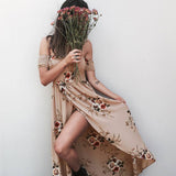 Boho Style Long Floral Dress - Crazy Fox