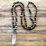 White Crystal Natural Stone Bead Necklace - Crazy Fox