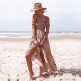 Boho Style Long Floral Dress - Crazy Fox