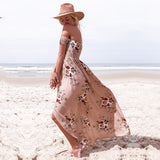 Boho Style Long Floral Dress - Crazy Fox