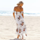 Boho Style Long Floral Dress - Crazy Fox