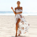Boho Style Long Floral Dress - Crazy Fox