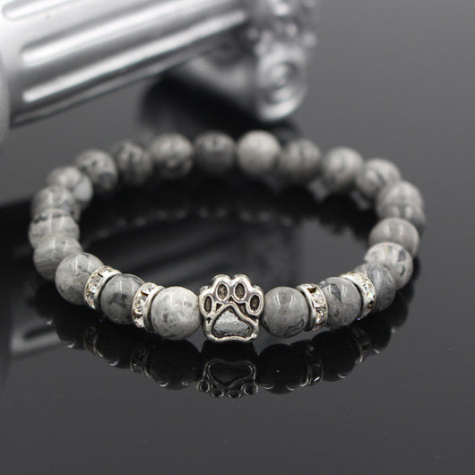 Natural Stone Dog Bracelet - Crazy Fox