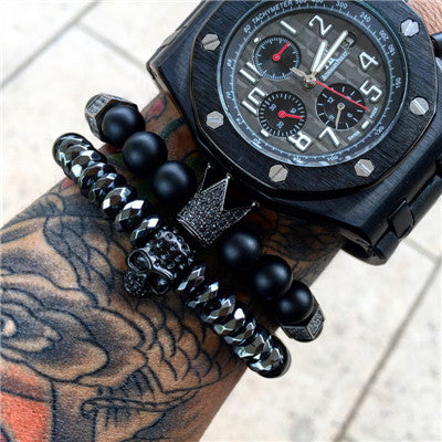 Crown & Skull Bracelets Bundle - Crazy Fox