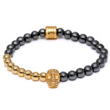 Gold Skull Beads Bracelet - Crazy Fox