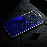 Gradient Blue-Ray Transparent iPhone Case - Crazy Fox