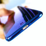 Gradient Blue-Ray Transparent iPhone Case - Crazy Fox