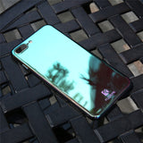 Gradient Blue-Ray Transparent iPhone Case - Crazy Fox