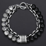Dual-Colour Beaded Chain Bracelet - Crazy Fox