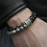 Dual-Colour Beaded Chain Bracelet - Crazy Fox