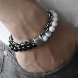 Dual-Colour Beaded Chain Bracelet - Crazy Fox