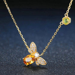 Bee Citrine Necklace - Crazy Fox
