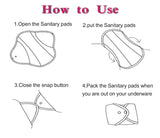 Reusable Menstrual Sanitary Bamboo Charcoal Pads (Set of 5) - Crazy Fox