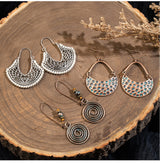 3-Pair Vintage Bohemian Ethnic Dangle Earrings