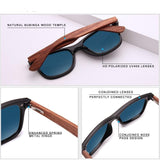 Natural Wood Frameless Lenses Polarised Sunglasses
