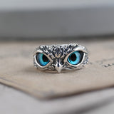 Unisex Vintage Owl Ring