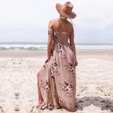 Boho Style Long Floral Dress - Crazy Fox