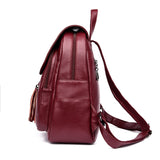 Women's Leather Tassel Backpack - Crazy Fox