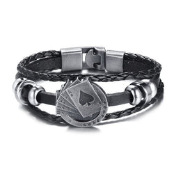 Cards Leather Bracelet - Crazy Fox